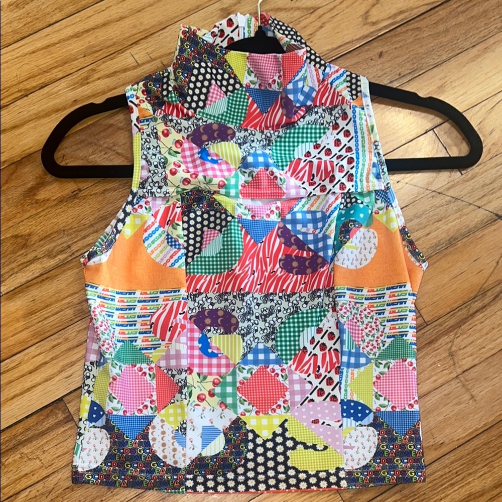 GCDS Colorful Patchwork Sleeveless Top